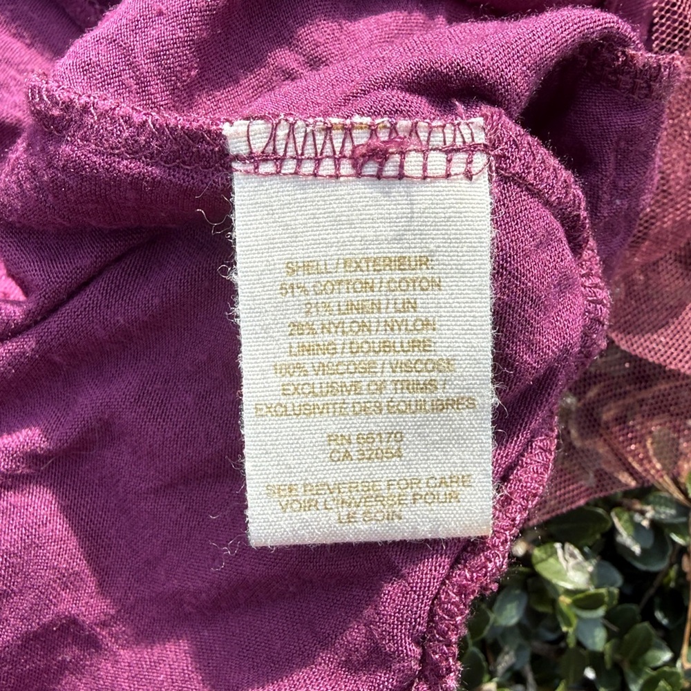Free People magenta dress with attached slip - Picture 6 of 15